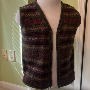 Eddie Bauer multi-striped vest